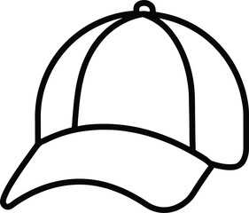 cap icon outline vector illustration on transparent background