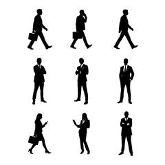 Businessman and woman set collection. Vector image