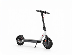 White electric scooter product photo on white background high detail modern design urban transportation solution