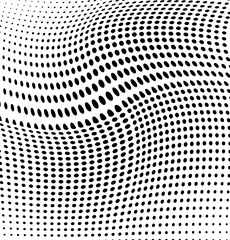 Vector halftone modern pop art twisted texture for poster, cover, business card, postcard, art label layout, sticker