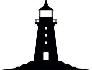 lighthouse silhouette vector, lighthouse black symbol, lighthouse icon