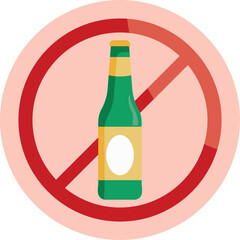 Symbol indicating that alcohol consumption is not safe during pregnancy.