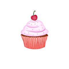 cupcake strawberry ilustration
