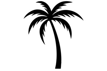 Obraz premium Single Palm Tree Silhouette tropical nature 2