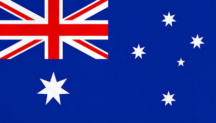 Fototapeta premium Australia flag with blue field, Union Jack in canton, and Southern Cross constellation—symbolizing British heritage, federation, and Southern Hemisphere identity.