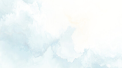 Fototapeta premium High Quality Abstract Watercolor Design in Blue-sky Tones with Natural Paint Flow Effects. Abstract watercolor paint background.