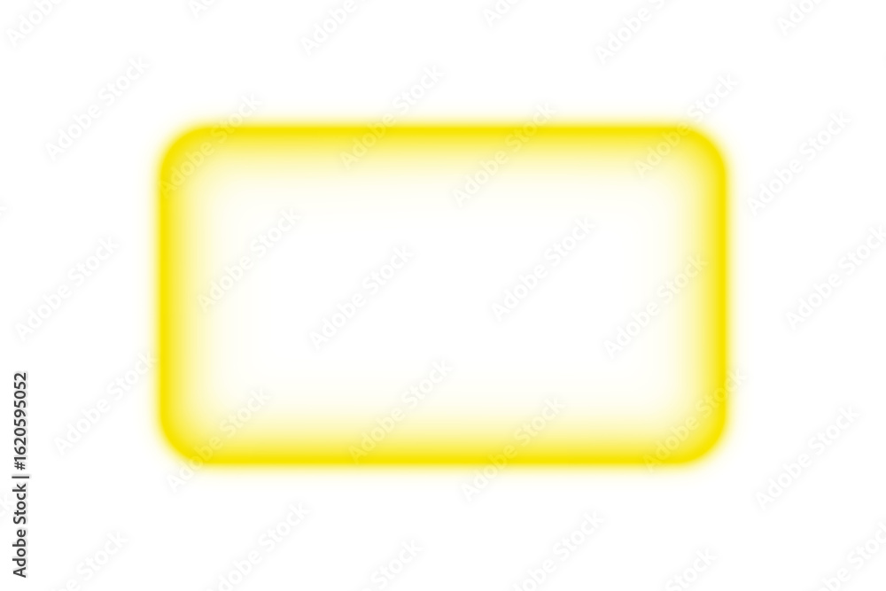 Poster bright yelow golden neon glowing rectangle square frame border with empty blank space glow shining g