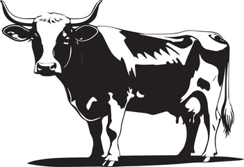 The Vector cow image for print