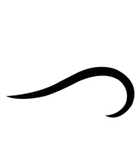 Curved line clip art design on plain white transparent isolated background for card, shirt, hoodie, sweatshirt, apparel, tag, mug, icon, poster or badge