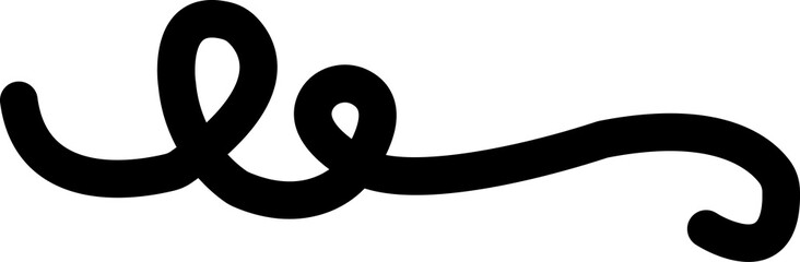 Curved line clip art design on plain white transparent isolated background for card, shirt, hoodie, sweatshirt, apparel, tag, mug, icon, poster or badge