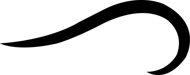 Curved line clip art design on plain white transparent isolated background for card, shirt, hoodie, sweatshirt, apparel, tag, mug, icon, poster or badge