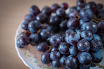 Fresh Blue Grapes Cluster Concept Picture