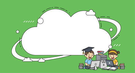 Obraz premium Exploring the vast potential of cloud computing for modern education and knowledge sharing