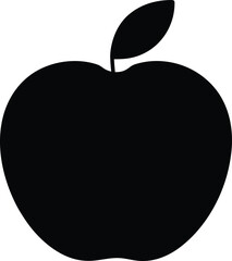 apple icon outline vector illustration on transparent background