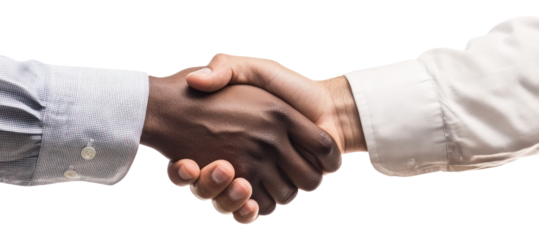 PNG Young man Two hands reaching handshake collaboration professional.