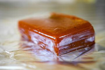 Spanish Membrillo Wrapped in Plastic Foil