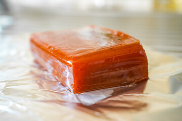 Spanish Membrillo Wrapped in Plastic Foil
