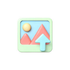 Minimalist Picture Upload Button - Digital Content Sharing