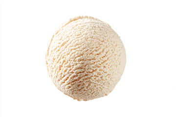 a scoop of ice cream on a white background