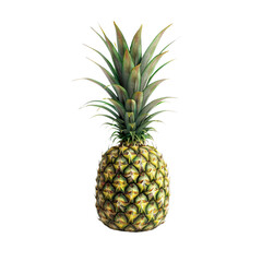Fototapeta premium Whole pineapple isolated on transparent background