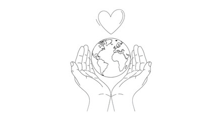 Earth In Loving Hands Abstract Art