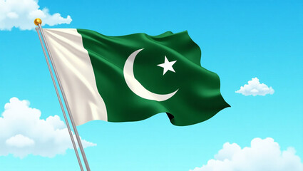 fourteen august independence day map, flag, poster and baloon