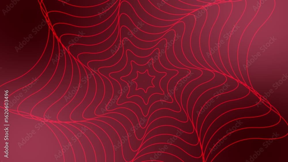 Poster abstract red starburst wave pattern seamless loop background motion graphic