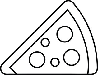 pizza icon outline vector illustration on transparent background