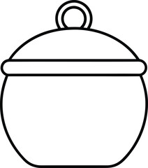 pot icon outline vector illustration on transparent background