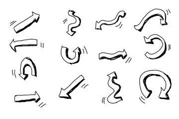 set of arrow vector outline design .eps