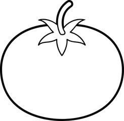 tomato icon outline vector illustration on transparent background
