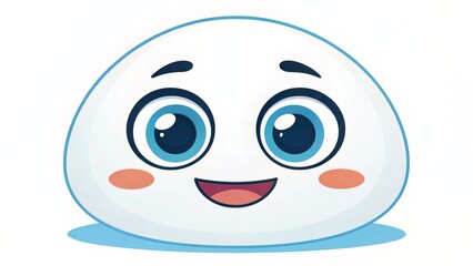 Minimalist emoji-style face with happy expression, designed for simple positive feedback in UI design