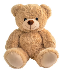 Obraz premium PNG Light brown fluffy teddy bear toy cute children's.