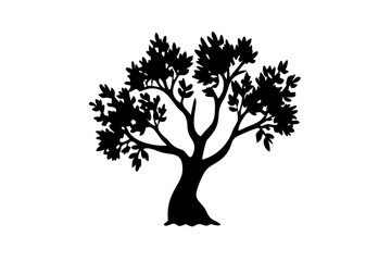 Obraz premium Blue Olive Tree Silhouette nature