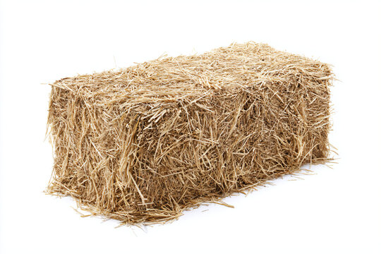 a bale of hay on a white background