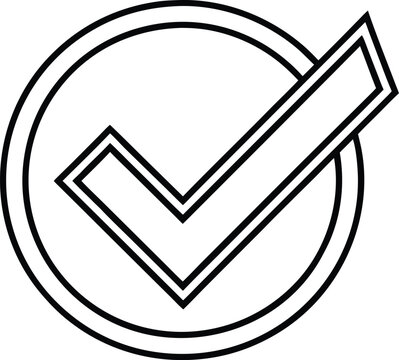 recommend clip art: checkmark success icon line art vector on transparent background