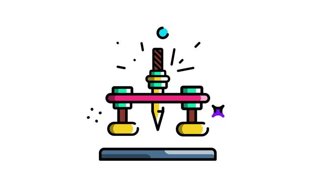 Dynamic illustration of a mechanical device, perfect for engineering and technology concepts