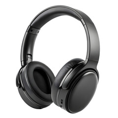 Over ear headphones providing high quality sound for an immersive listening experience and comfortable fit isolated on transparent background