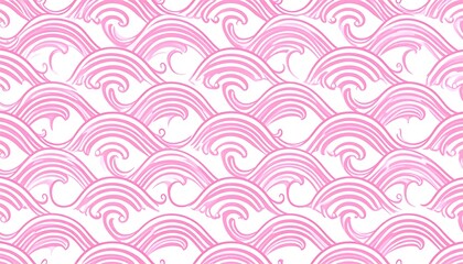 Abstract pink wave pattern on white background