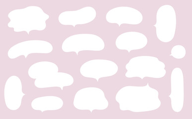 ゆるい手書きのシンプルで可愛い吹き出しセット