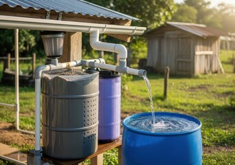 Obraz premium An authentic photograph highlighting access to clean drinking water