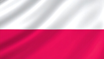 Obraz premium Poland flag with simple horizontal white-red stripes representing peace, resilience, and national pride.