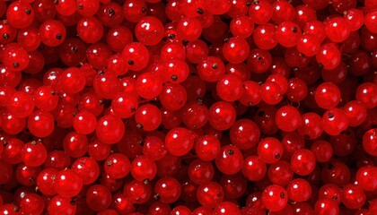 Macro shot of vibrant red currants in a heap representing organic harvest, healthy diet trends and natural food ingredients for summer recipes