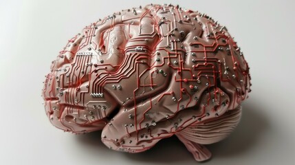 Fototapeta premium Human brain circuitry model