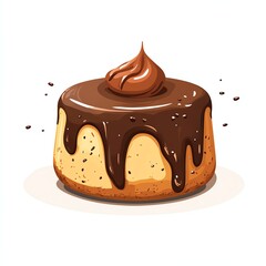 Delicious chocolate cake with creamy frosting and drizzled chocolate.