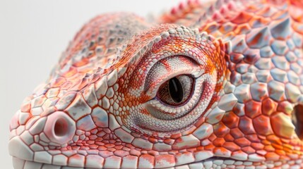 Naklejka premium Colorful lizard head close up
