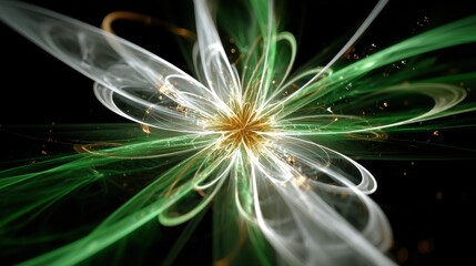 Cosmic Bloom: Abstract Radiance and Ethereal Lightscape