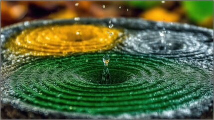 Water Droplet Ripple Abstract Macro