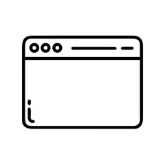 Outline Folder Icon – Minimal Line Style File Directory Symbol