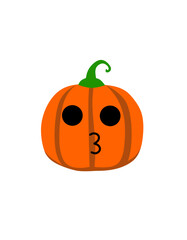 vector illustration of halloween pumpkin emote